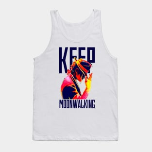 Keep Moonwalking - White Tank Top